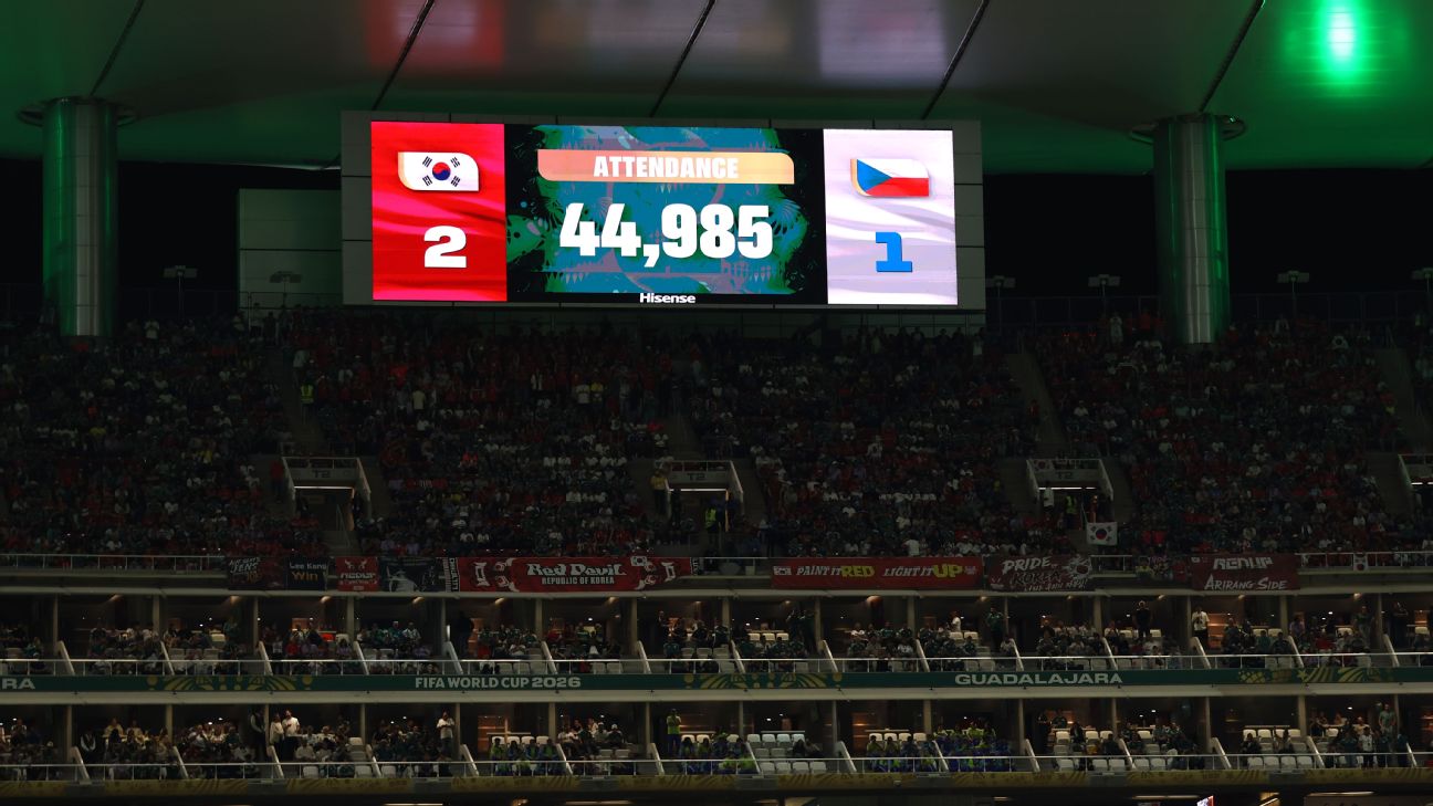 FIFA为韩捷大战上座率辩护 数千空座引发争议